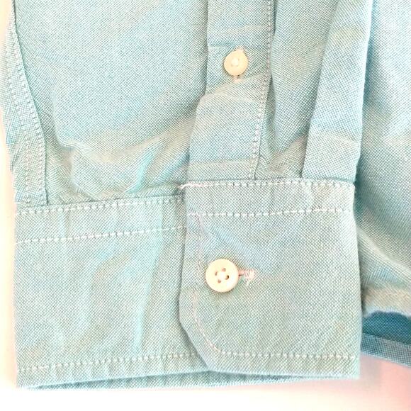 American Eagle Outfitters Button Down Shirt Men's XL Blue Long Sleeve Cotton - Picture 7 of 14